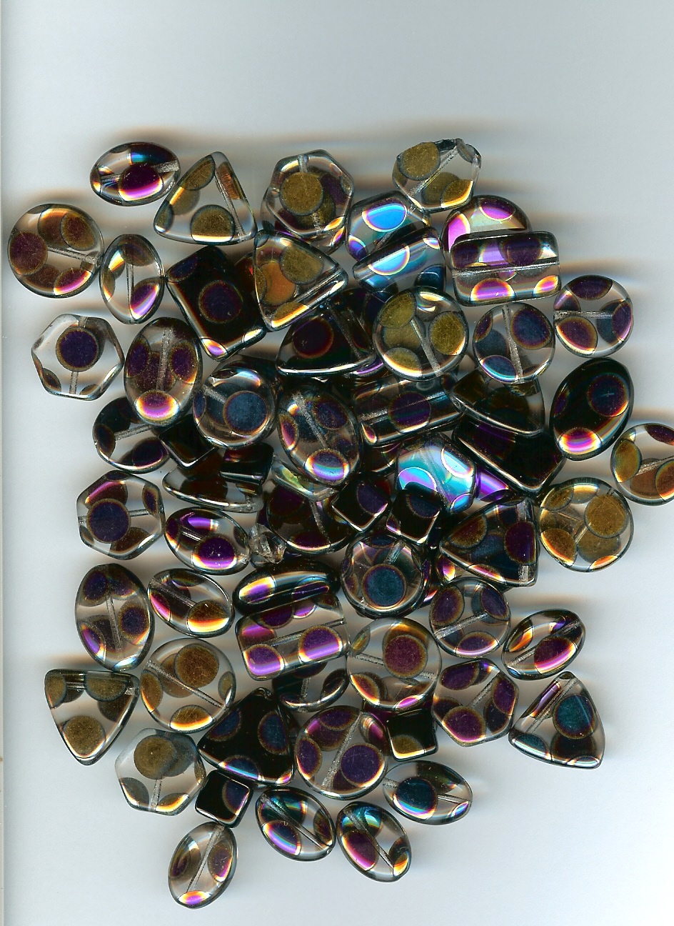 Splendid Crystals Czech Republic Large Glass Bead Mixes with Rainbow