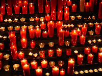 church candles on christmas