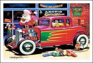 HOT RODS and JALOPIES: TOP 10 Christmas Hot Rod Art...