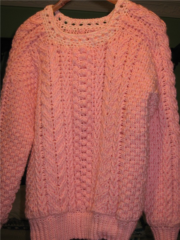 Crochet & Knit Enthusiasts: Aran (Fisherman's) Sweater Crochet