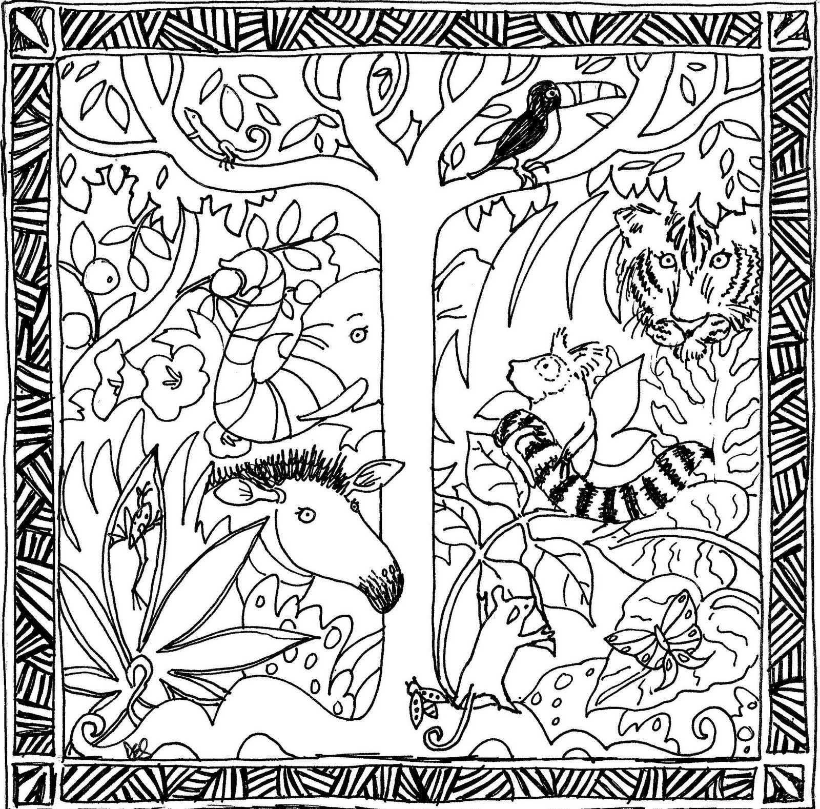 rain forrest coloring pages - photo #24