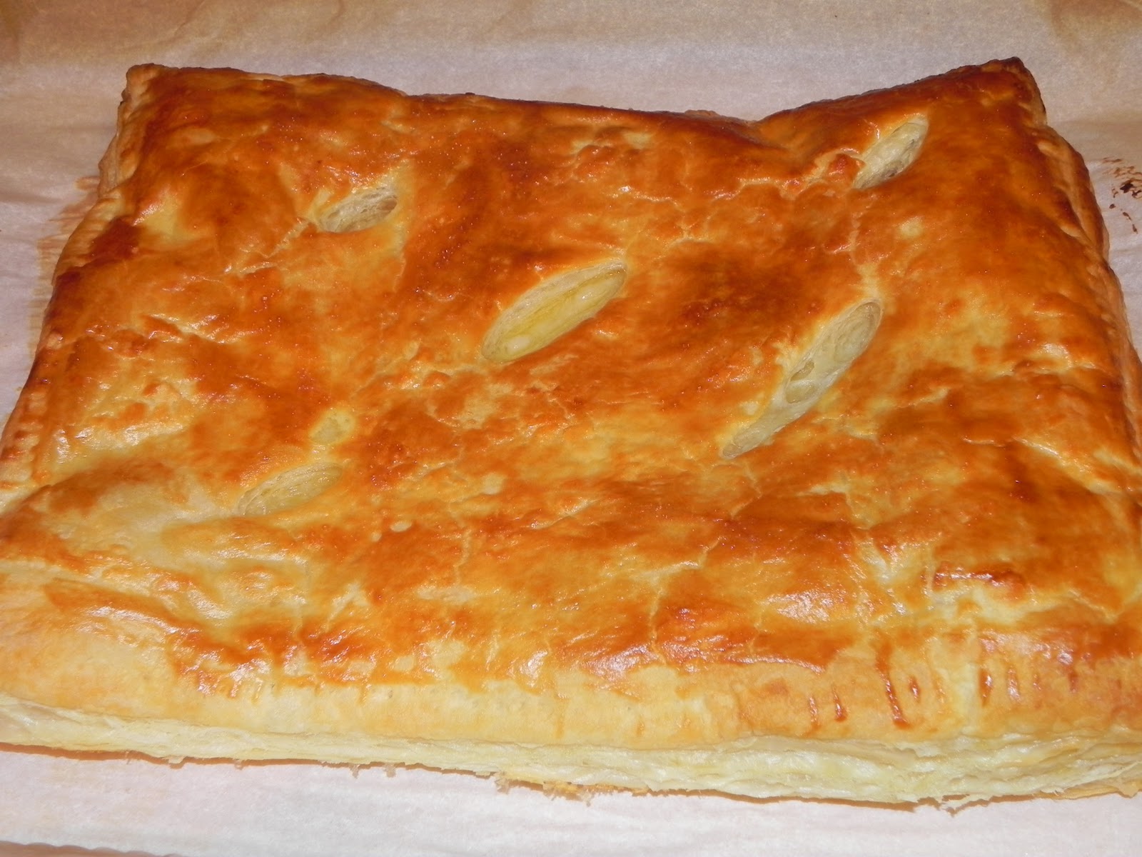 Farrah's Food Adventures Ham and Cheese in Puff Pastry with Vegetable