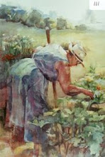 Mrs. Bryner in her Garden