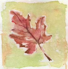 Red Leaf with Green Ground
