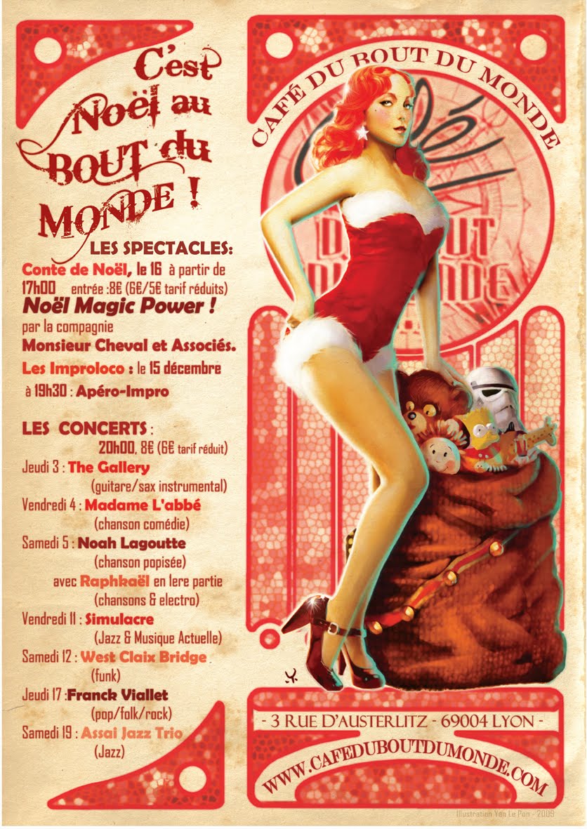 Yan Le Pon: Story-board, illustration, bande dessinée,: PIN UP DE NOËL