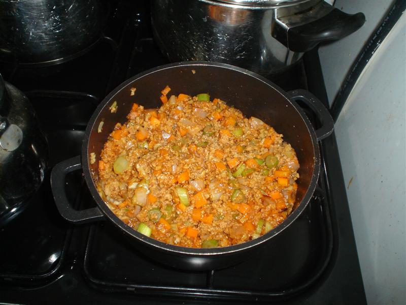 Making Ground Seitan Frugal Vegan Hamburger Alternative Penniless