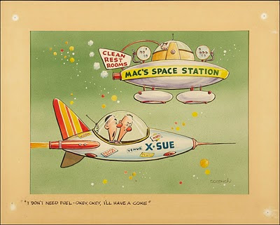 fifties space comic panel