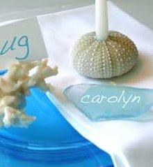 seaglass placecards