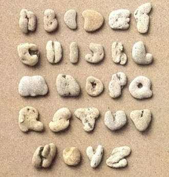 Beach Pebble Alphabet