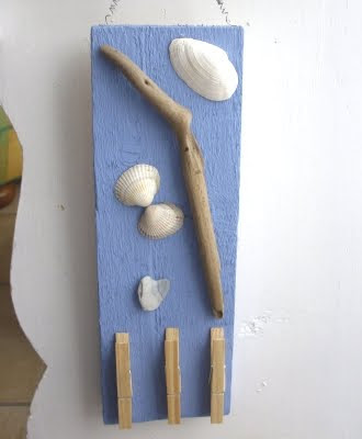 handcrafted driftwood note board