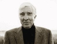 John Updike circa 2006 black and white photograph