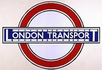 A color photo of a London Transport Johnston roundel with bar design circa 1933.