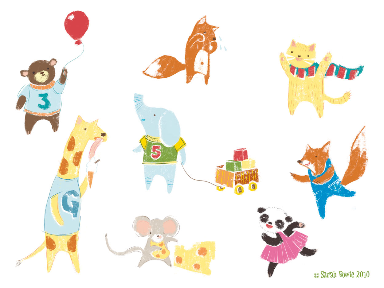 Sarah Bowie - Illustration: animal characters