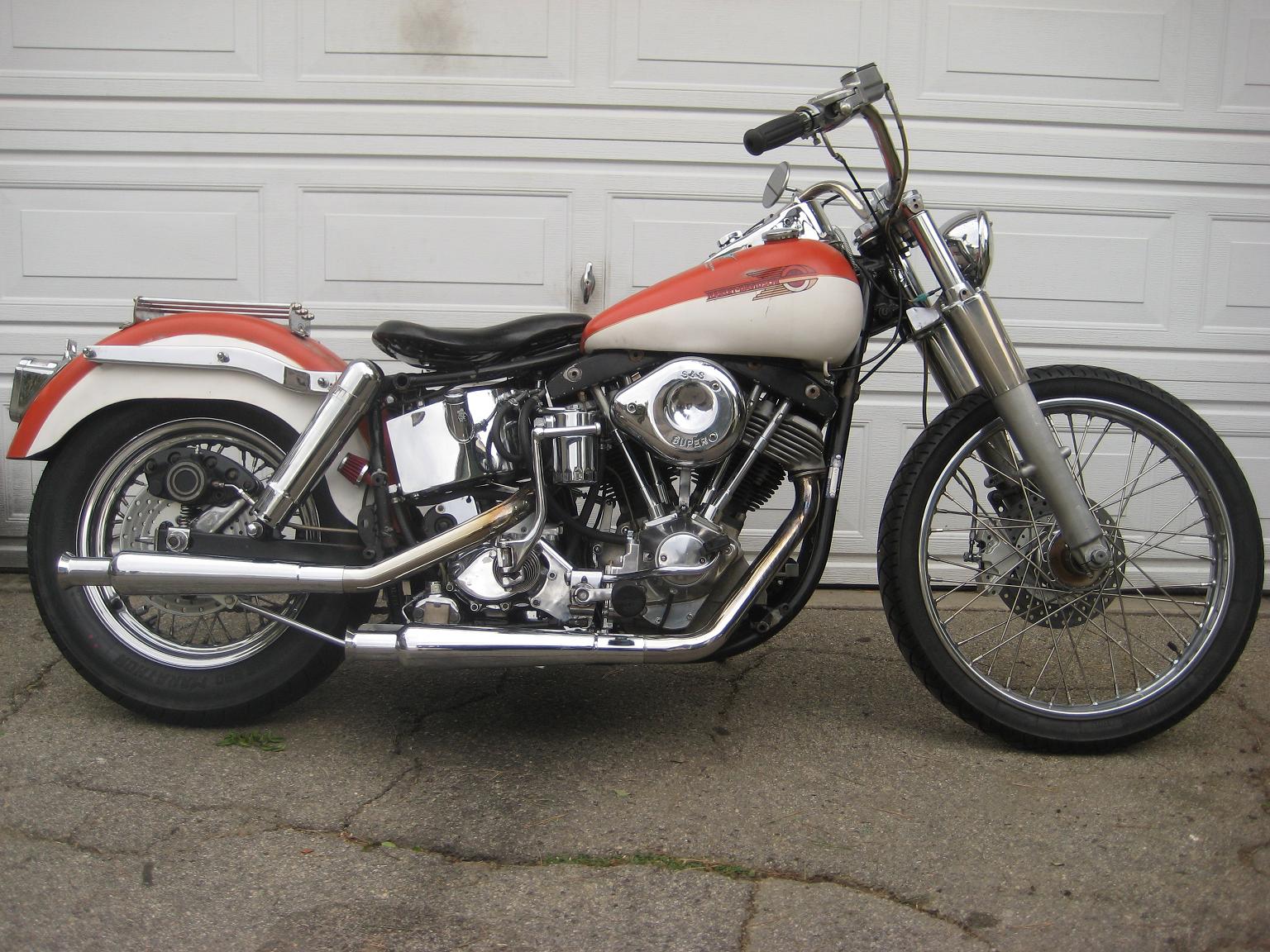 OldGoldGarageSale '76 Shovelhead for saleSOLD!