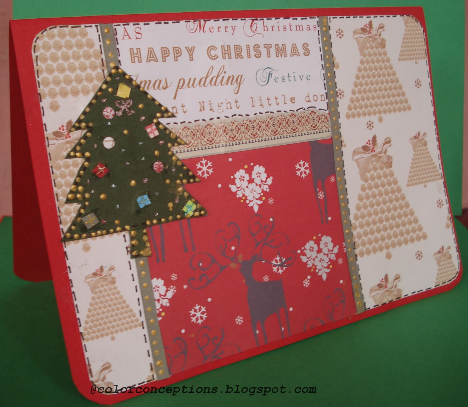 Christmas Tree Card Pattern by Doreen Coreman Custom Quilling S
upplies
