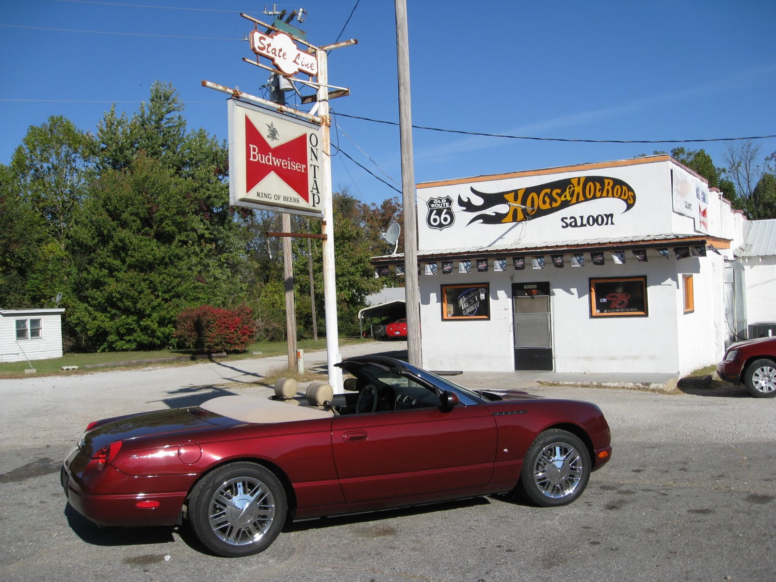 Tbirdonroute66 STATE LINE BAR KANSAS.MISSOURI