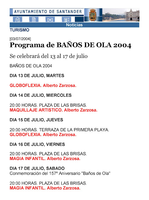 Baños de ola 2004