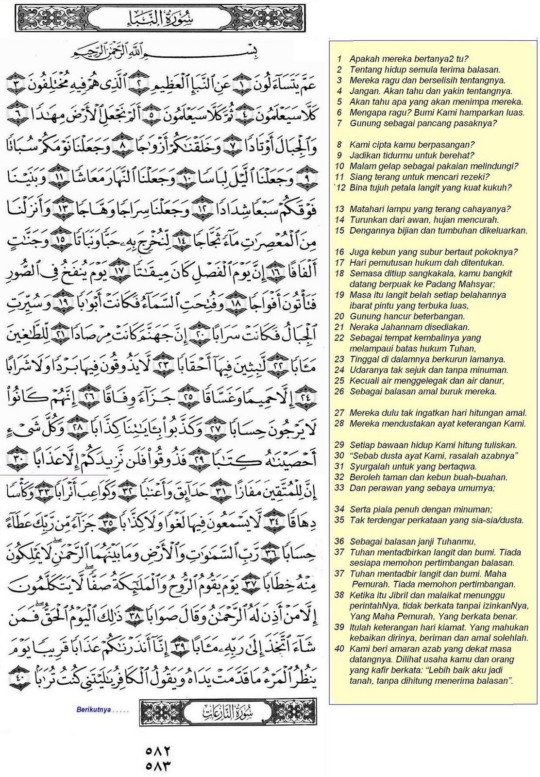 Surah An Naba Ayat 1 40