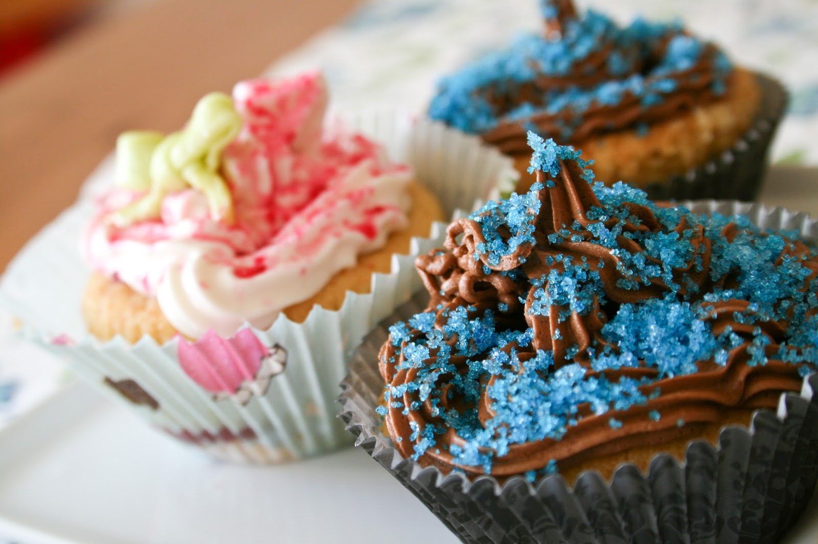 The jelly in the doughnut Prinsses cupcakes for me and Coffee ganache