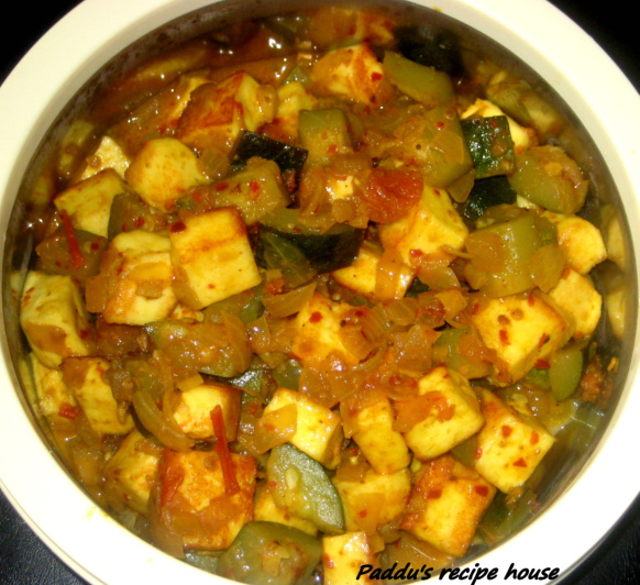 PADDU'S RECIPE HOUSE ZUCCHINI PANEER