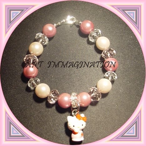 Bracciale Pandora Con Ciondoli A Tema Hello Kitty, Cuori E
