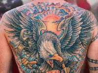 Mens Eagle Tattoo Neck