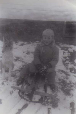 Cousin Bobby and Lassie - circa December 1952