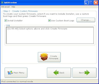 QuickFreedom screen - Jailbreak your iPod Touch 2G Firmware 2.2.1 QuickFreedom screen - Jailbreak your iPod Touch 2G Firmware 2.2.1
