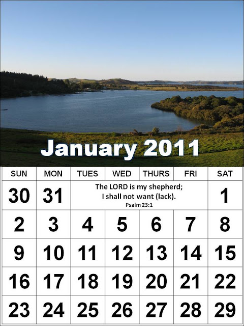 Detlaphiltdic Free Christian January 2011 Calendar With Encouraging 