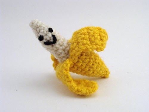 Textile --- Textile machine and textile products: Cute Crochet banana ...