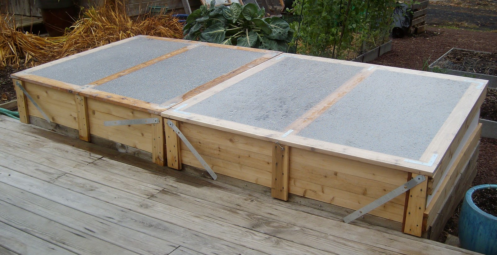 The Gardener of Eden Building Cold Frames the finishing touches