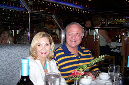 Friends Barbara and Bryan Scott on Henley honeymoon aboard ship