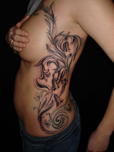 side tattoo for girls