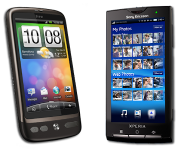 XPERIA X10i  and  HTC Desire