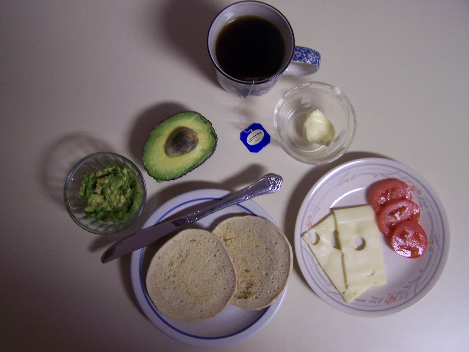 Typical Chilean Breakfast For One