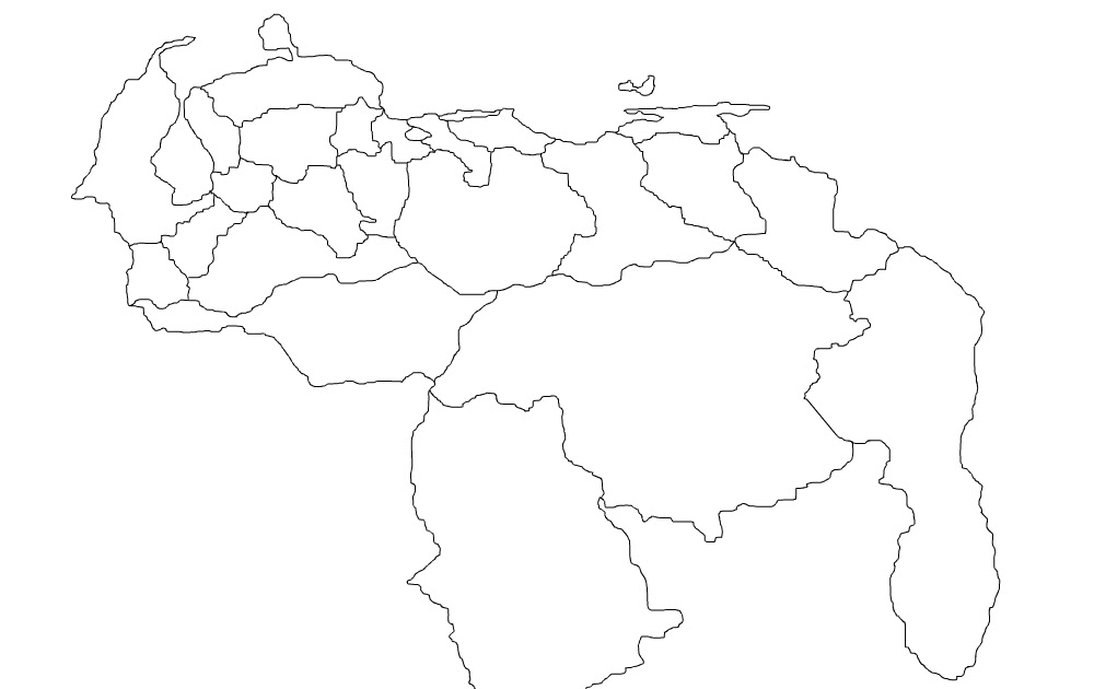 Mapas De Venezuela Mapa De Venezuela Para Colorear O Pintar