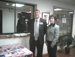 Missy and Tom working at the polls