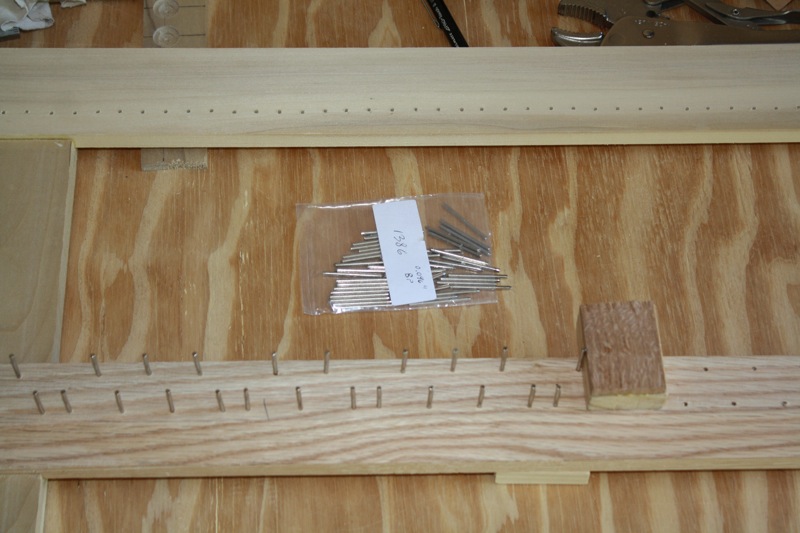 Making a Small Iberian Style Harpsichord: Keyboard Pins