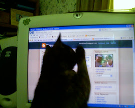 Hazel, helping me blog