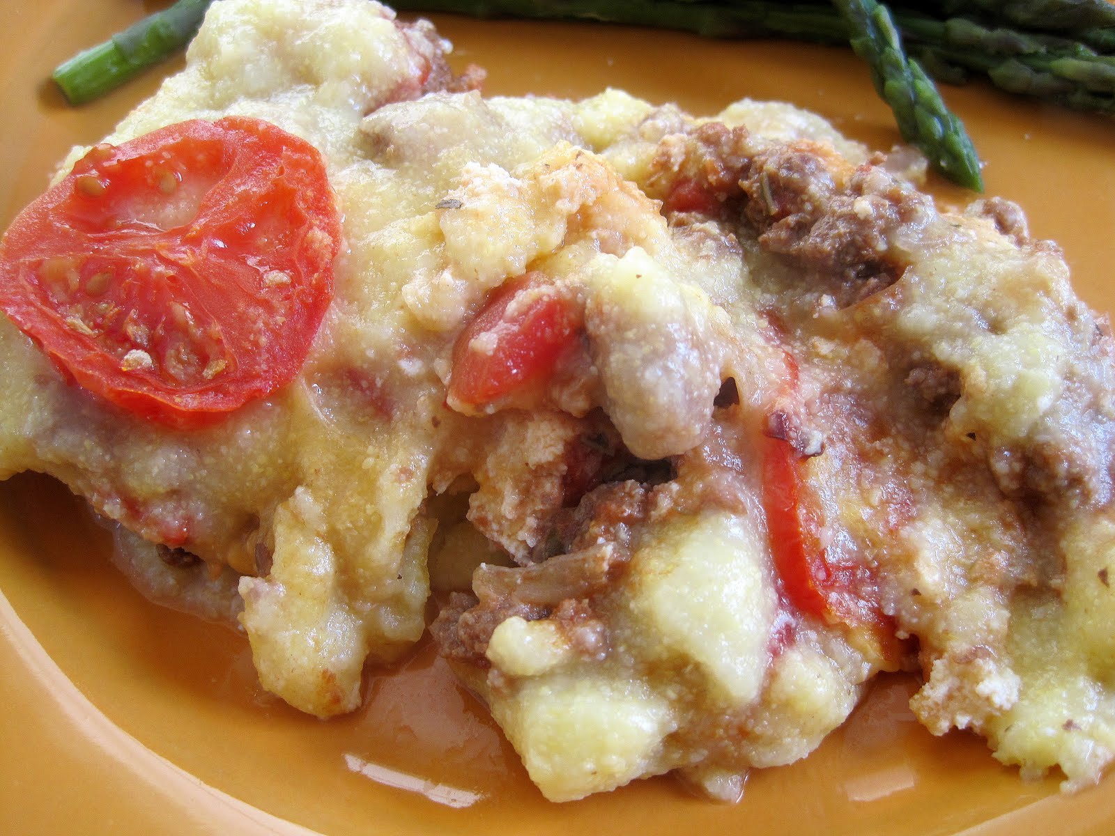 My Summer of Weight Watchers Polenta Lasagna with Beef and Ricotta Cheese