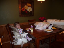 Mom, Savannah and Sophia's first meal together on our own...and it was a huge success!