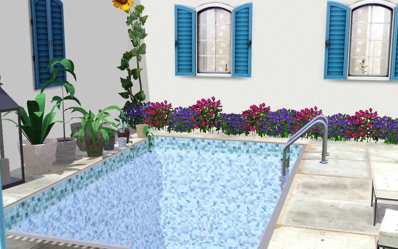 My Sim-style: El patio con piscina