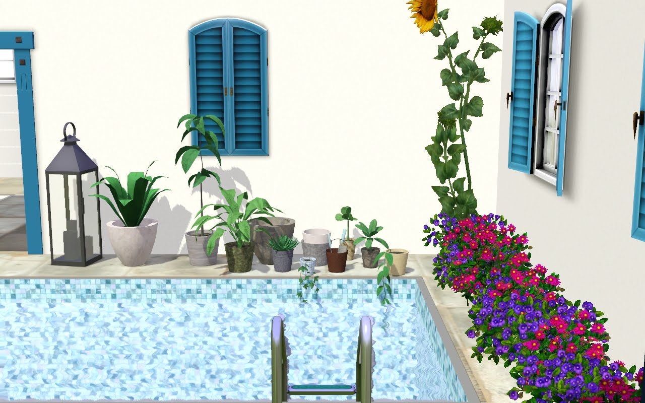 My Sim-style: El patio con piscina