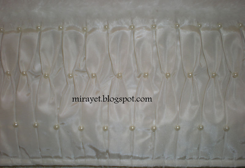 Fransız Dantelli İncili Yatak Örtüsü