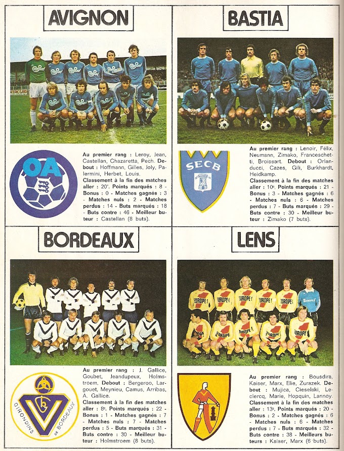 Saison 1975-76. Les effectifs de la D1.