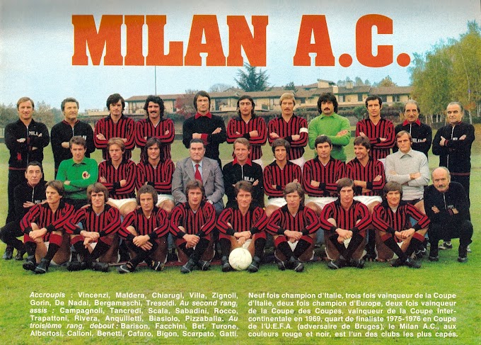 MILAN A.C 1975-76. By Panini.
