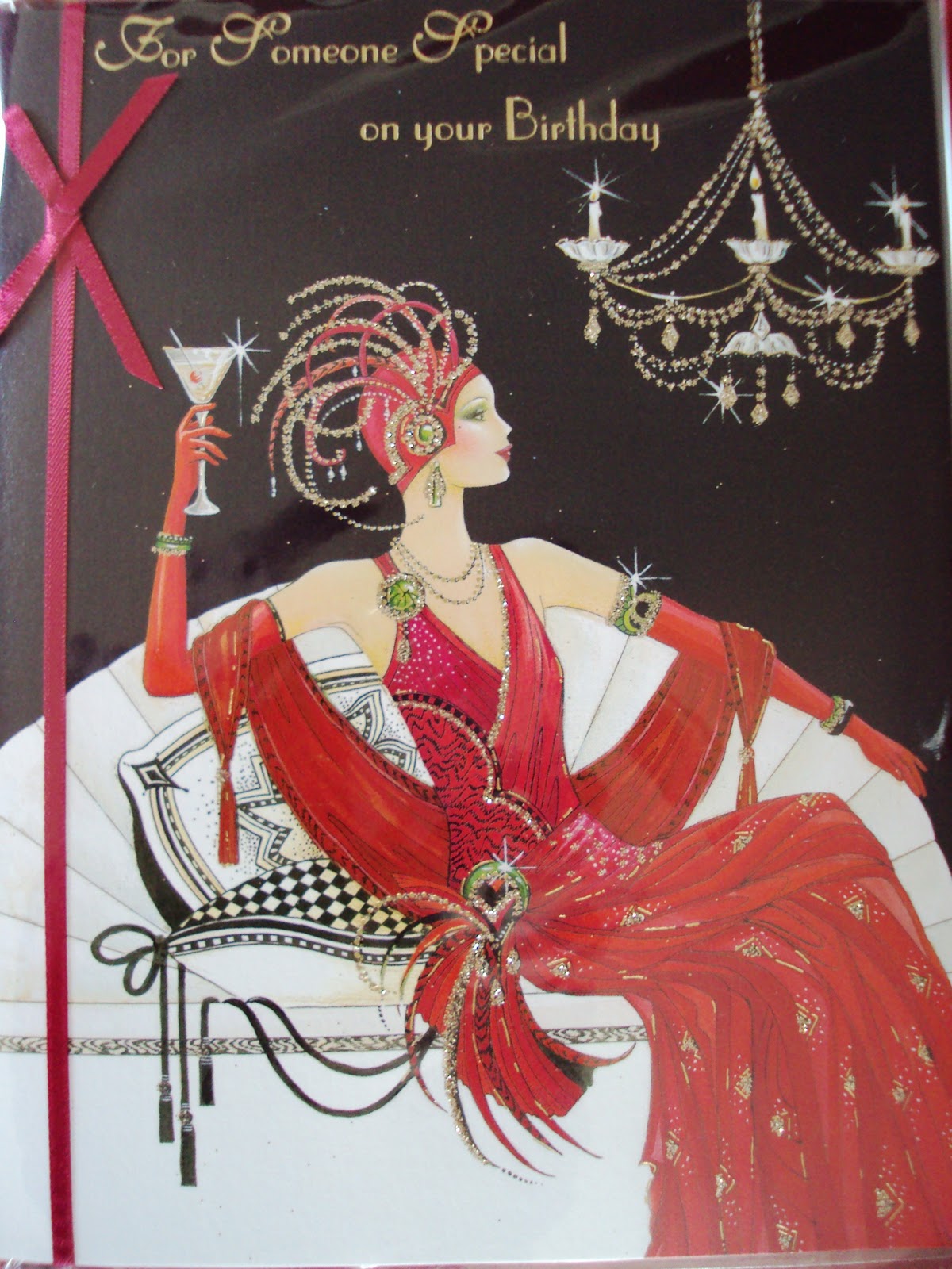 Miss Tallulah Porkchop deco birthday cards