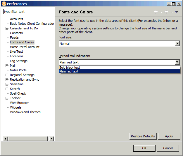 Go To The Us Lotus Notes How Do I Setup Unread Mail Indication