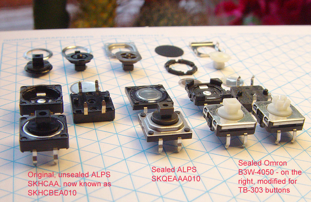 MATRIXSYNTH Comparing 3 types of tact switch