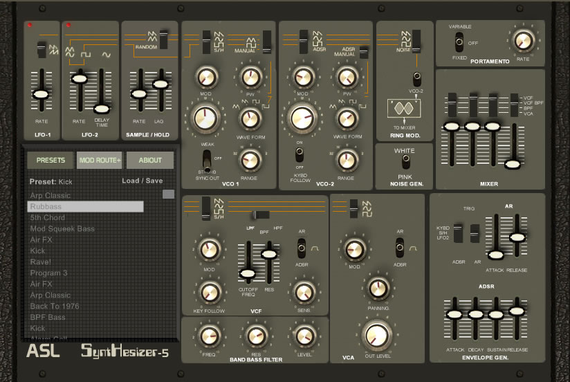 MATRIXSYNTH Roland SH5 emulator *by Analog Synth Lab* (sh5)